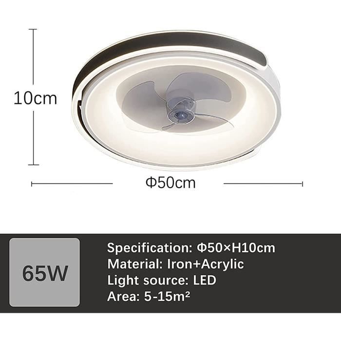 Ventilateur De Plafond avec Lumières LED Atténuation Silencieux  Télécommande Ultra-Minces Ventilateur 3 Températures Couleur A359 -  Cdiscount Bricolage