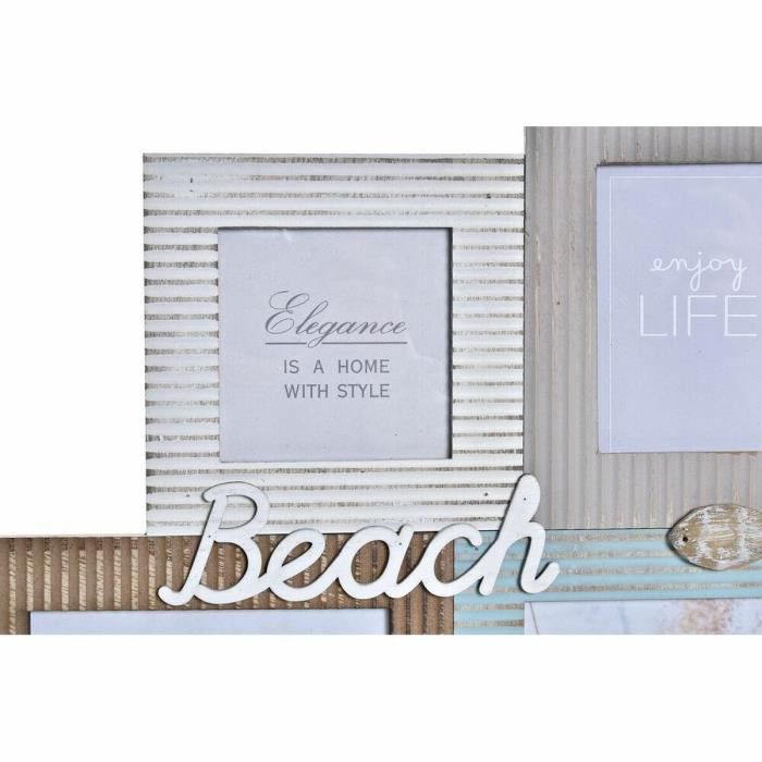 EUGAD lot de 5 Cadres Photo Style 3D MDF et Verre 13x18cm Chêne - Maison