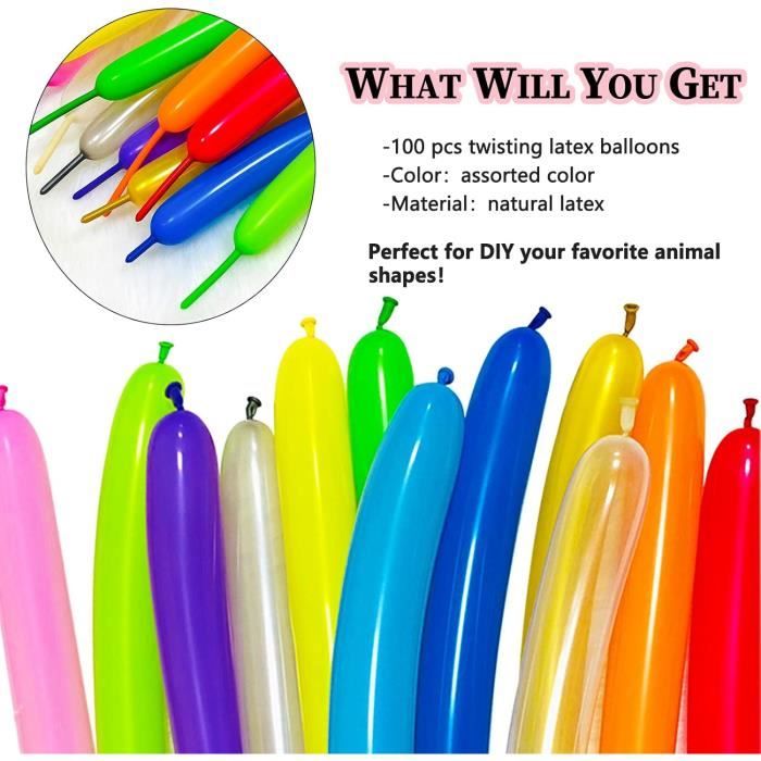 Lot De 150 Ballons Longs En Latex - Pour Fêtes Et Décoration - 5