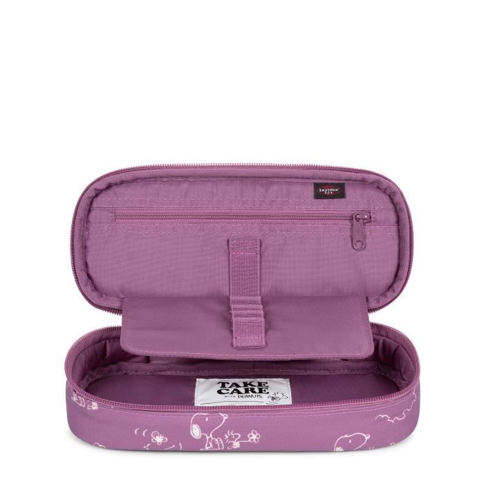 EASTPAK Trousse ovale simple DREAMFLOWER DARK couleur noir et violet avec fleurs, Noir , Casual EASTPAK Trousse ovale simple DREAMFLOWER DARK couleur noir et violet avec fleurs, Noir , Casual