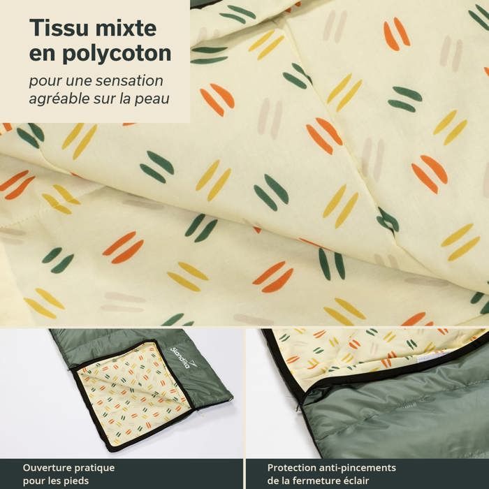 Skandika Sac De Couchage Sovro – Rectangulaire 3 Saisons, Ultra Polyvalent Et Trop Cool Pour Le Camping