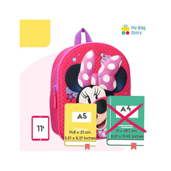 Sac à Dos Vaiana Rose Pour Fille - Cartable Maternelle Garderie - Enfant 2 Ans Et Plus - Idée Cadeau