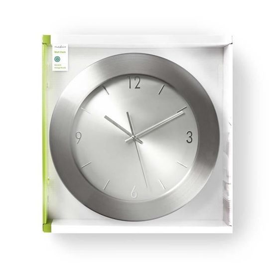 Horloge Murale Circulaire35 cm de DiamètreAcier Inoxydable 