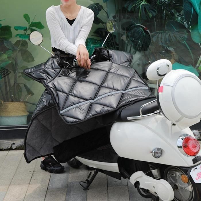 Couvre-jambes De Scooter Imperméable Et Coupe-vent - Tissu Oxford 420D Avec Doublure Polaire - Réfléchissant - Noir