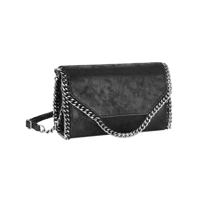 CRAZYCHIC - Sac à Main Paillette Femme - Cabas Fourre-Tout Cuir PU Souple - Sac Porté Epaule Bandoulière Patchwork Multicolore Grande Capacité - Ville Shopping Cours Travail Plage - Noir