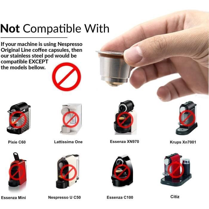 10 capsules Nespresso rechargeables