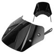 Fdit Pare-brise pour Honda Pare-brise de Moto Universel Pare-vent Déflecteur de Vent avec Support de Montage pour 5‑7po(Noir )-3