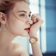 SHARPHY montre femme quartz diamants gypsophile bracelet en acier étanche or rose marque de luxe-3