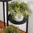 HMOREY Porte-pot de fleurs à 5 niveaux Support de pot étagère de Jardin, Étagère Intérieure en Spirale Noir-3