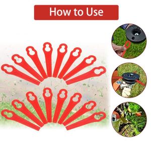 50 Lames Plastique Pour Coupe-Bordure Bosch ART 26-18 LI - Compatibles F016800372, En Nylon Robuste