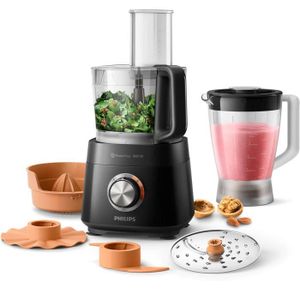 Philips hr7769/00 Robot de cuisine (Bol, 30 fonctions) Noir/Argent
