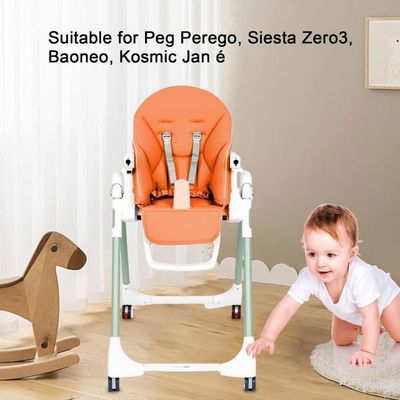 Coussin Chaise Haute Bébé En Cuir PU - Housse Confortable Et Lavable - Compatible Peg Perego, Siesta Zero3, Jané, Etc.