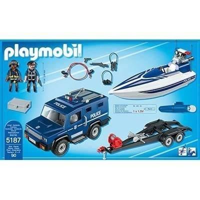 PLAYMOBIL 3233 VÉHICULE Camion Voiture Bâché Policiers Vintage Klicky