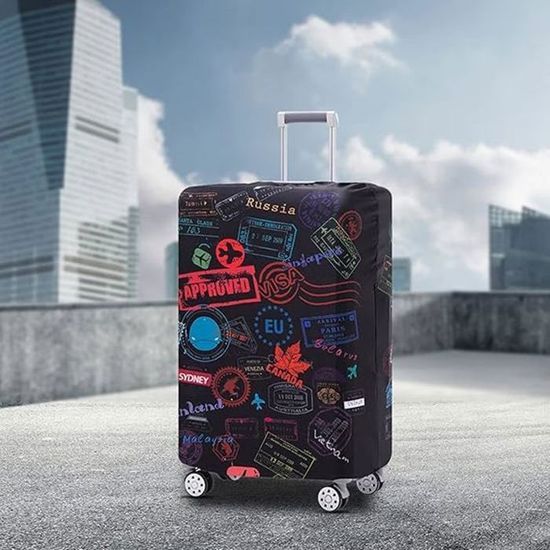 Housse Valise 18-32 Pouces Naapesi Housse De Valise Extensible, Protection Anti-Rayures Avec Fermeture Éclair, Convient Aux Bagages De 18 à 32 Pouces, Lavable Et Durable Pour Voyage Valise Moyen Taille