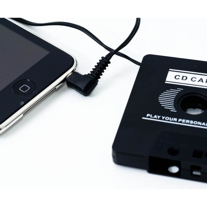Adaptateur cassette audio pour jack 3,5mm T'nB (Noir) à prix bas
