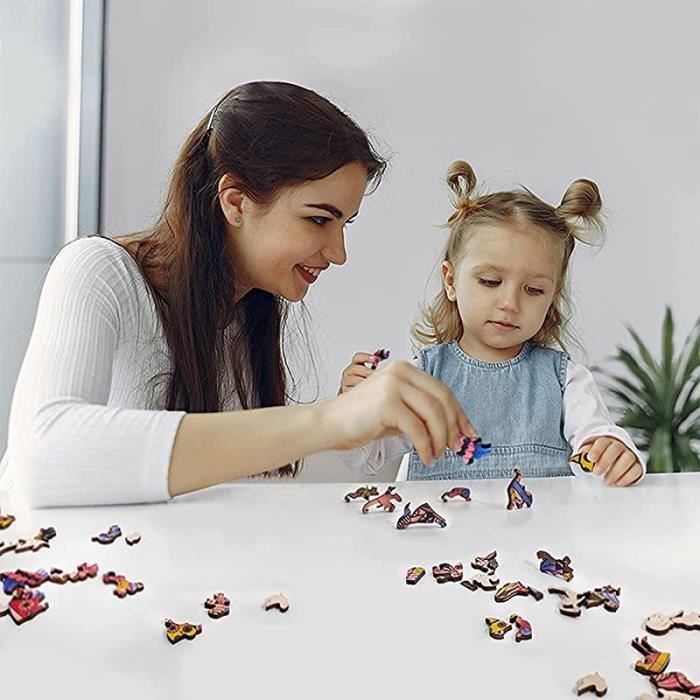 100Pcs Mini Puzzles en Bois Forme de Chat Coloré pour Adultes et Enfants -  ACMETOP - Cdiscount Jeux - Jouets