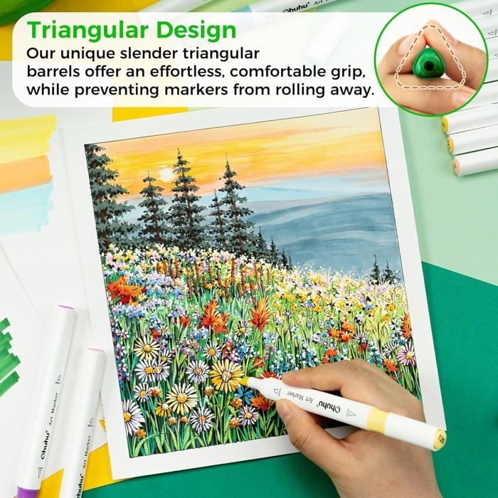 Feutres Coloriage Adulte Enfant,48 Feutre Pinceaux Feutre Aquamarker,Feutres Double Pointe Fine Brush Pen,Feutre Dessin pour Mandala - Beaux-Arts et Loisirs créatifs