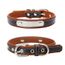 Version Marron S Colliers De Chat Personnalises Graves Nom Pour En Toute Ecurite Chiots Cuir Fournitures Animaux Compagnie Achat Vente Laisse Accouple Version Marron S Colliers Cdiscount