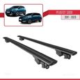 Compatible avec Peugeot 5008 2017-2023 HOOK Barres de Toit Railing Porte-Bagages de voiture Avec verrouillable Alu NOIR-0