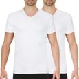 ATHENA Lot de 2 tee-shirts col V  Easy Color Blanc HOMME-0