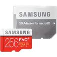 Samsung EVO Plus Carte mémoire avec adaptateur SD MicroSDXC UHS-I Classe 10 256 Go-0