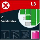 MADECOSTORE 5 Plaques de lestage pour Store californien - L3-L7 - 89 mm