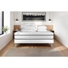 VITALIT Pack lit complet 180x200 cm - Matelas + Sommier Blanc (en kit) + 2 oreillers + Couette - Vital Spa Blanc