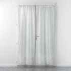 DOUCEUR D'INTERIEUR CDaffaires Paire droite passe tringle 2 x 70 x 200 cm voile sable applique filiane Blanc