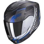 Casque moto intégral Scorpion Exo-391 Haut ECE 22-06 - noir mat/argent/bleu - XS