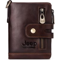 Portefeuille Jeep homme porte carte crédit monnaie argent billet cuir rangements