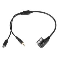 Dilwe câble audio de charge 2 en 1 Câble de connecteur 3,5 mm Câble de charge AUX 12 cm / 4,7 pouces Convient pour l'interface