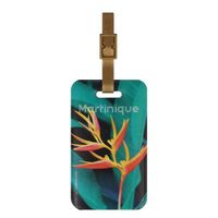 Etiquette bagage ou sac collection martinique couleur motif oiseau du paradis ma Color Pop - France
