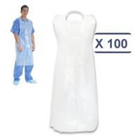 TD® 100 tabliers polyéthylène jetables - Plastique Blanc - Tabliers à usage professionnelle