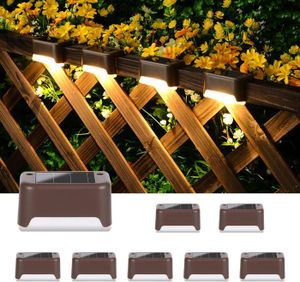 APPLIQUE EXTÉRIEURE Lot de 8 lampes solaires de terrasse, lampes solaires d'extérieur étanches pour escaliers extérieurs, marches, clôtures,.[G375]