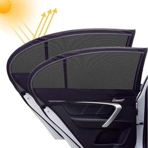  Déflecteurs de fenêtre latérale 2 pièces magnétiques  pare-soleil de voiture protection UV rideau avant arrière pare-soleil fenêtre  latérale maille pare-soleil film protection grille d'aération