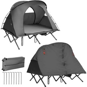 TENTE DE CAMPING GYMAX Tente de Camping avec Lit pour 2 Personnes, 