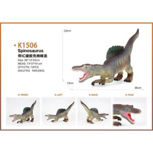 FIGURINE - PERSONNAGE A6 environ 36 cm - Modèle de tyrannosaure Rex en caoutchouc souple, Modèle de dinosaure adapté aux jouets d'a