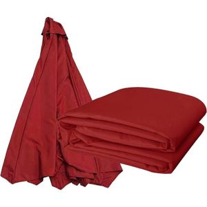 TOILE DE PARASOL Toile de remplacement pour parasol - Rouge - Universel - Haute qualité - Protection UV 30+