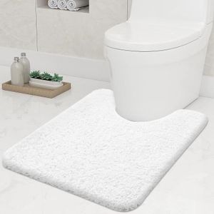 TAPIS DE BAIN Tapis de bain antidérapant et doux avec découpe - 51 x 61 cm - Absorbant - Lavable[Z3300]