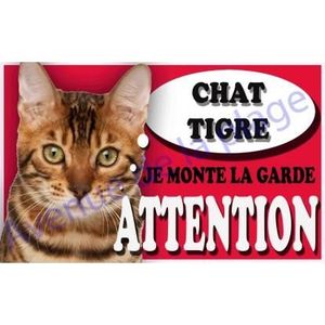 Plaque Attention Au Chat Cdiscount