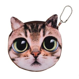 Dessin Animé Tête De Chat Mini Bourse Mignonne Portefeuille