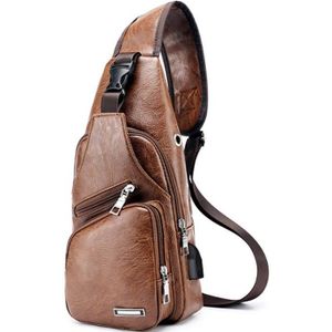 SACOCHE Sac Bandoulière Homme Casual Sac de Poitrine Homme