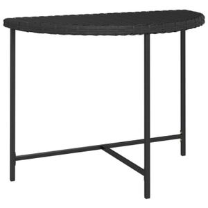 TABLE DE JARDIN  BLL Table de jardin Noir 100x50x75 cm Résine tress