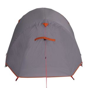 TENTE DE CAMPING COE Tente de camping tunnel 2 personnes gris et orange imperméable - Minifinker - WZM18816