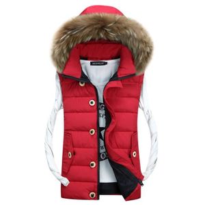 doudoune sans manche avec fourrure