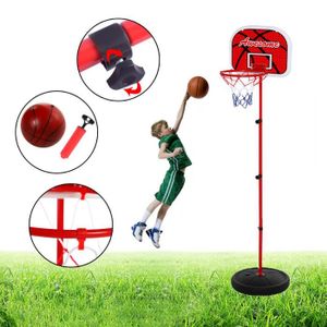 Jeu de Sport r/églable int/érieur et ext/érieur avec Filet et Ballon pour Enfants Trois Ans et Plus GAYISIC Ensemble de Basketball Portable et Ajustable