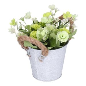 FLEUR ARTIFICIELLE Friend-Cuque Fleur en pot artificielle Pot artificiel fleur arrangement ornements fausses fleurs décoration pour étagère bureau à