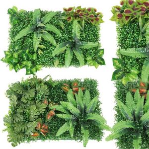 HAIE DE JARDIN Panneaux de plantes artificielles - SSS - Vert - 40 * 60 cm - Plastique de haute qualité - Résine