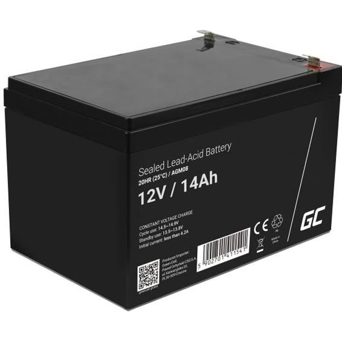 Batterie moto 12V 14Ah sans entretien YTX16-BS / GTX16-BS - Batteries Moto