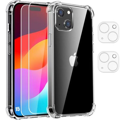 Coque iPhone 13 mini + 2 Verres Trempés Protection écran Intégrale 9H